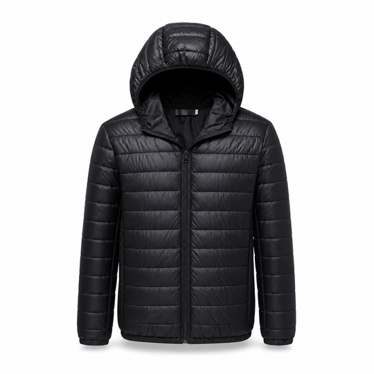 Men's Lightweight Hooded Padded Cotton Casual Short Winter Coat Plus Size