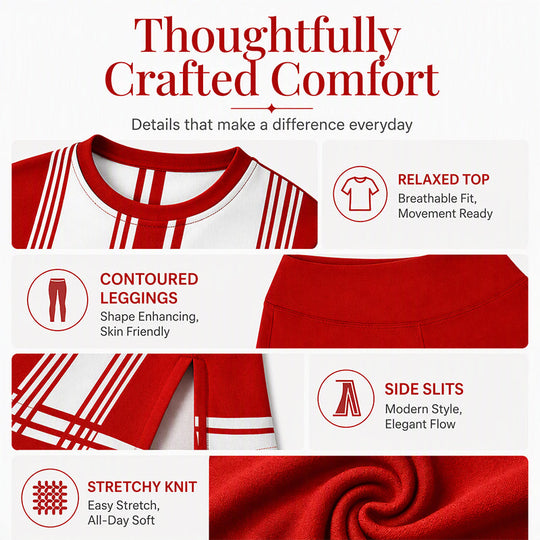 ✨ Statement Print, Easy Matching Style | Women's 2-Piece Leggings Set