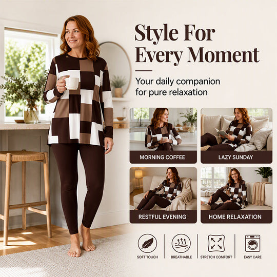 ✨ Statement Print, Easy Matching Style | Women's 2-Piece Leggings Set