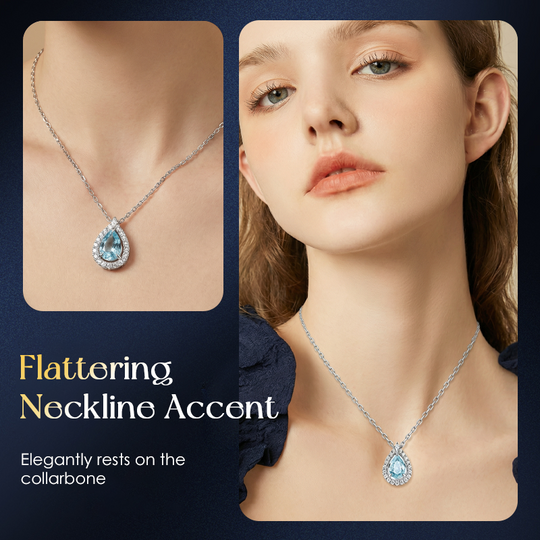 💎✨ Timeless Elegance | Blue Teardrop Pendant for Women | Shine Every Day 【New 2026 | 50% OFF】