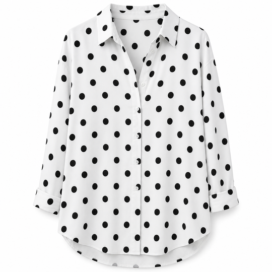 Women Elegant Casual Long Sleeve Button Up Blouse