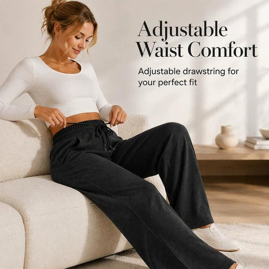 ✨ Effortless Wide-Leg Style | Women’s High-Waist Drawstring Pants