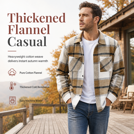 Men's Casual Plaid Flannel Shirt