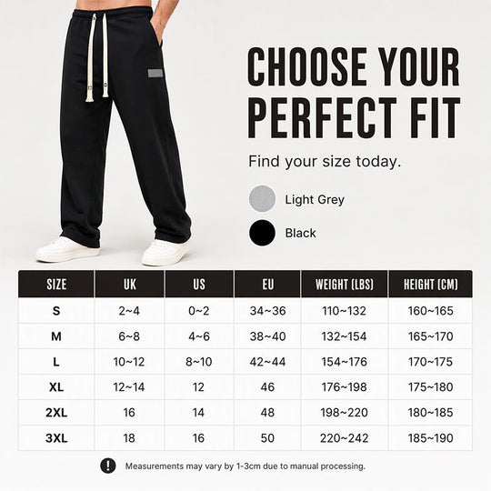 Men's Casual Wide-Leg Sweatpants with Pockets
