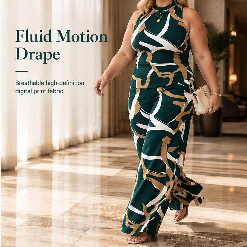 Elegant Print 2-Piece Set for Women