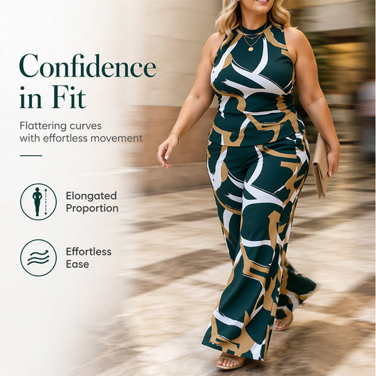 Elegant Print 2-Piece Set for Women
