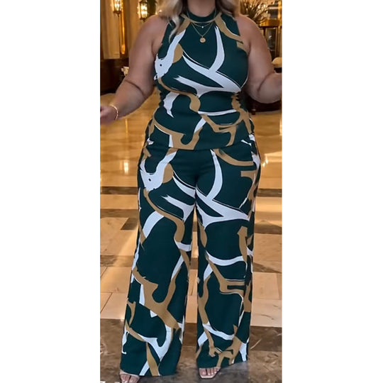 Elegant Print 2-Piece Set for Women