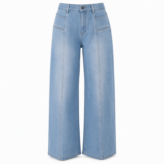 Women's High Waisted Wide Leg Denim Pants