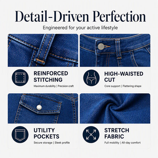 Women's Casual Stretchy High-Waisted Jeans