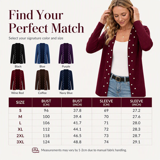 Women's Pearl Beaded Knit Cardigan
