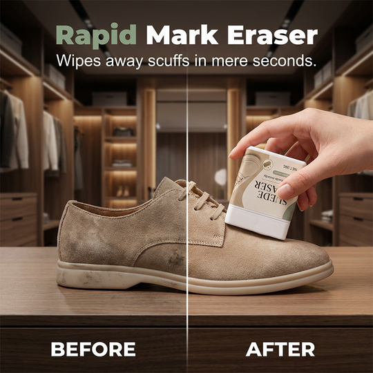 Suede Eraser Cleaner – waterless, removes scuffs & dirt from suede, nubuck, shoes & bags. Quick & easy