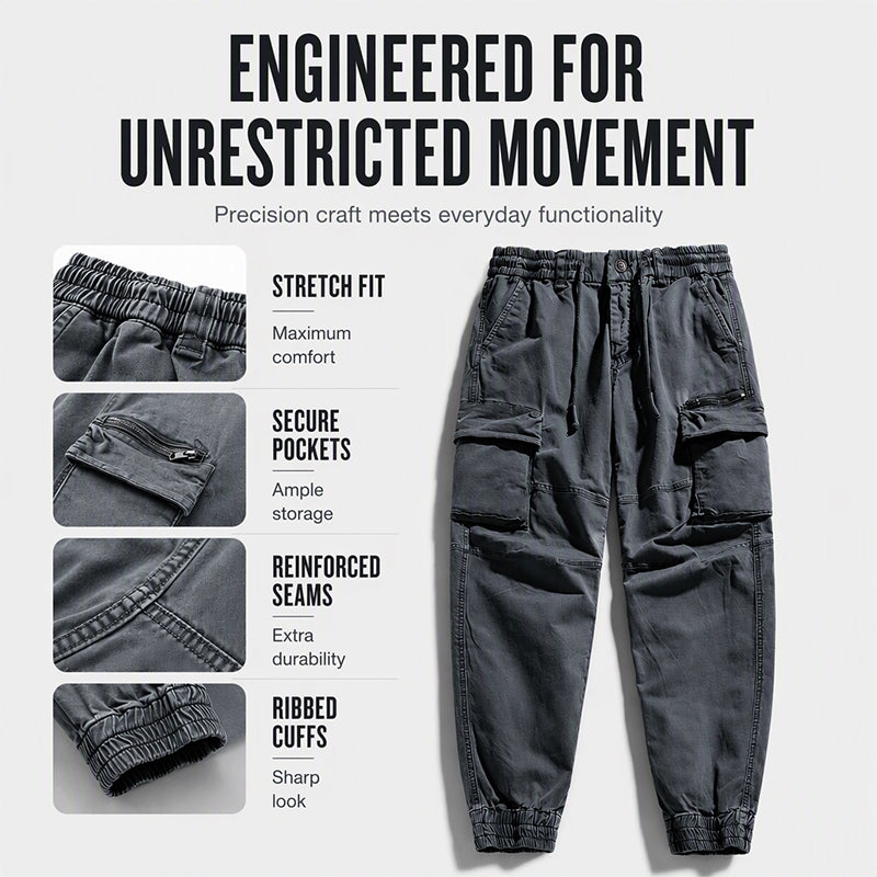 💕Free Shipping✈️Men's Multi Pocket Jogger Cargo Pants