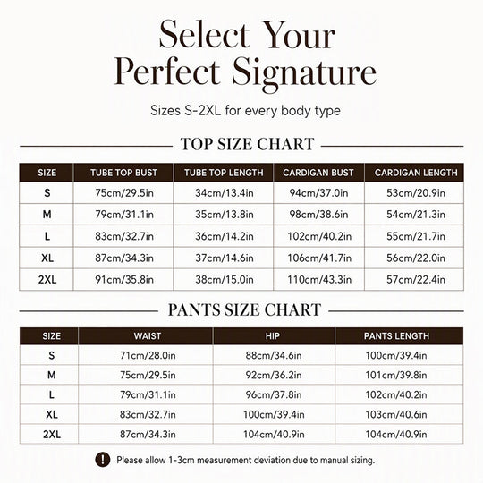 Women's Cardigan Tube Top & Pants 3-Piece Set