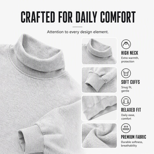 Women's Casual Mock Neck Sweatshirt