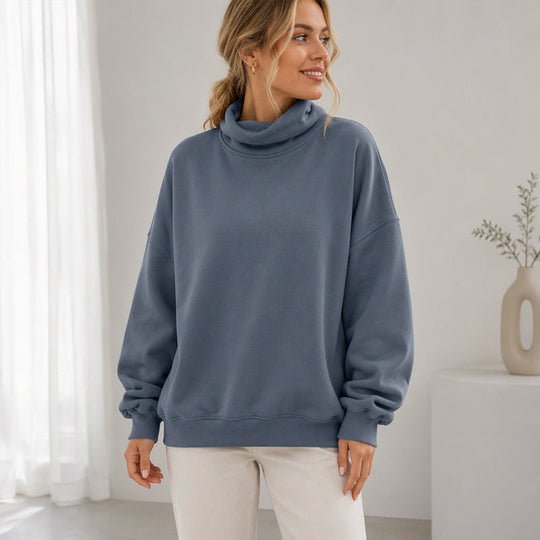 Women's Casual Mock Neck Sweatshirt