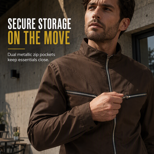 Men's Casual Stand Collar Bomber Jacket