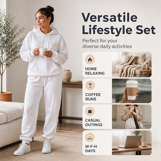 Women's Cozy Hoodie & Jogger Pants 2-Piece Set