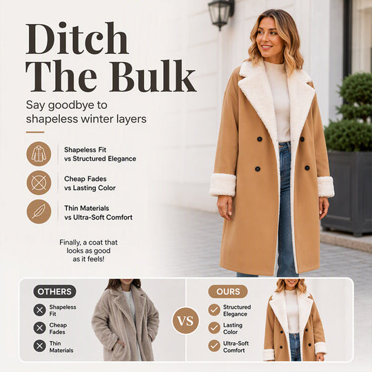 Women's Elegant Woollen Coat — Winter 🧥