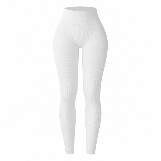 High Waisted Seamless Ribbed Yoga Pants Workout Gym Leggings Athletic Tights