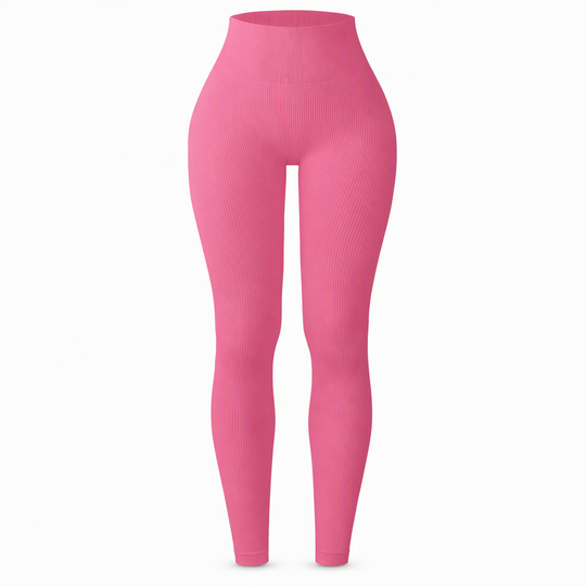 High Waisted Seamless Ribbed Yoga Pants Workout Gym Leggings Athletic Tights