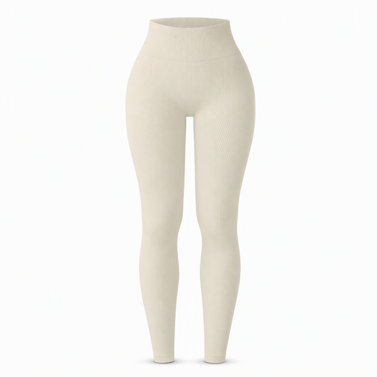High Waisted Seamless Ribbed Yoga Pants Workout Gym Leggings Athletic Tights