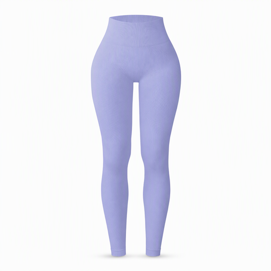High Waisted Seamless Ribbed Yoga Pants Workout Gym Leggings Athletic Tights