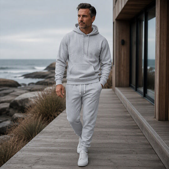 Men's Casual Hoodie & Sweatpants 2-Piece Set