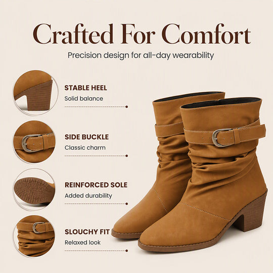 Women's Pointed-Toe Mid-Calf Slouchy Boots