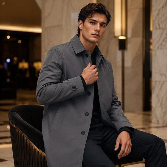 ⚡Free Shipping⚡Men's Water-Resistant Padded Trench Coat