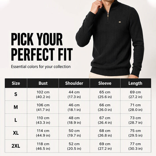 ⚡Free Shipping⚡Men's Casual Mock Neck Half-Zip Knit Sweater