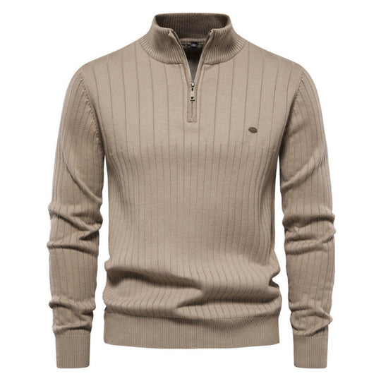 ⚡Free Shipping⚡Men's Casual Mock Neck Half-Zip Knit Sweater