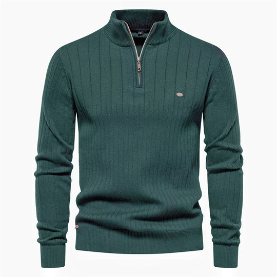 ⚡Free Shipping⚡Men's Casual Mock Neck Half-Zip Knit Sweater