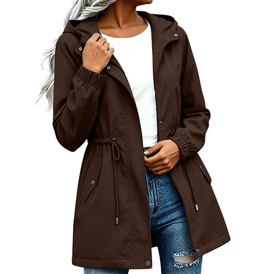 🖤Black Friday Sale:50% OFF🖤Women's Mid-Length Hooded Windbreaker Jacket