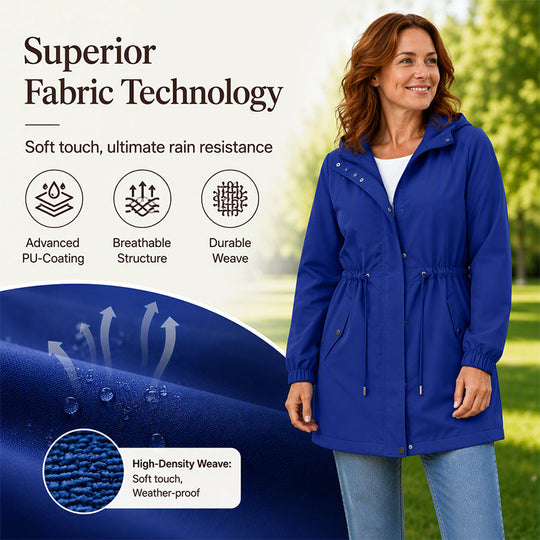 🖤Black Friday Sale:50% OFF🖤Women's Mid-Length Hooded Windbreaker Jacket