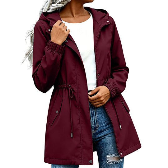 🖤Black Friday Sale:50% OFF🖤Women's Mid-Length Hooded Windbreaker Jacket