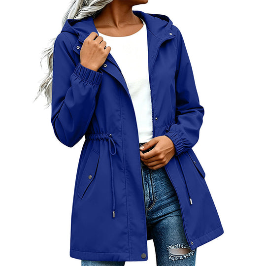 🖤Black Friday Sale:50% OFF🖤Women's Mid-Length Hooded Windbreaker Jacket