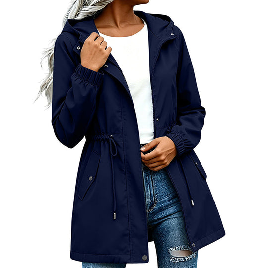 🖤Black Friday Sale:50% OFF🖤Women's Mid-Length Hooded Windbreaker Jacket