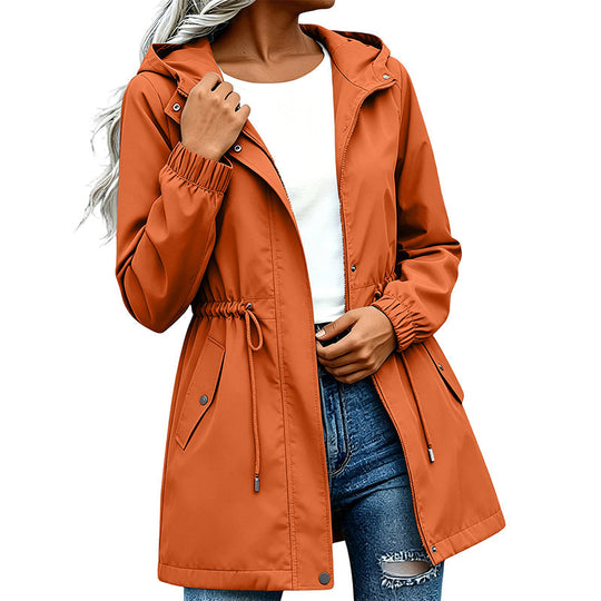 🖤Black Friday Sale:50% OFF🖤Women's Mid-Length Hooded Windbreaker Jacket