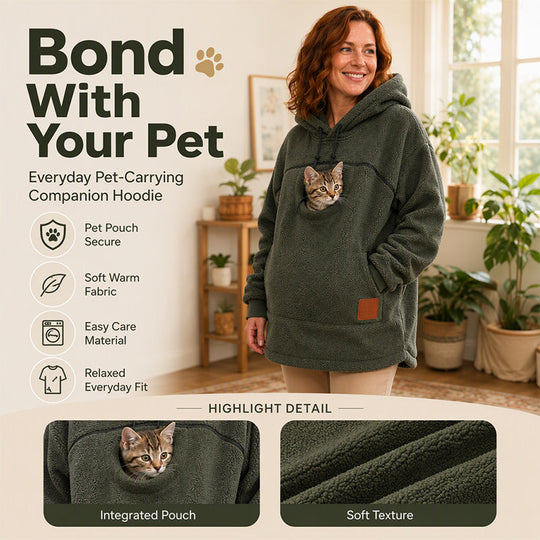 💕Free Shipping✈️Unisex Pet Carrier Plush Hooded Sweatshirt