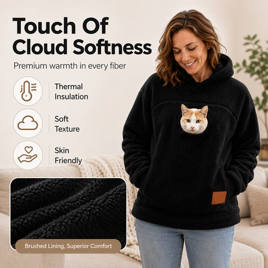 💕Free Shipping✈️Unisex Pet Carrier Plush Hooded Sweatshirt