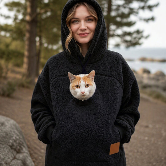 💕Free Shipping✈️Unisex Pet Carrier Plush Hooded Sweatshirt