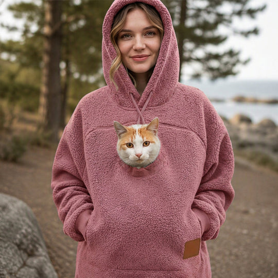 💕Free Shipping✈️Unisex Pet Carrier Plush Hooded Sweatshirt