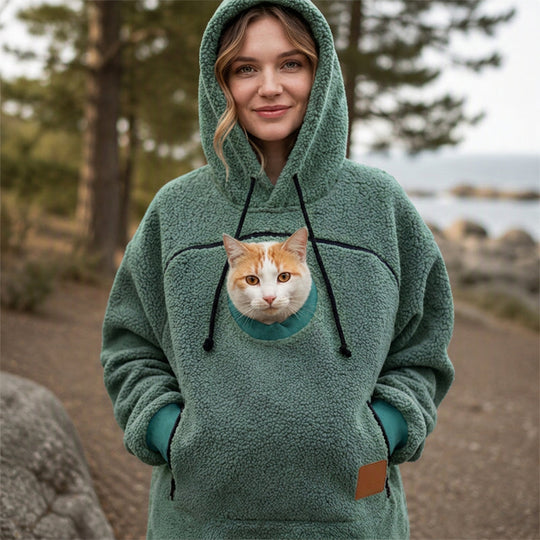 💕Free Shipping✈️Unisex Pet Carrier Plush Hooded Sweatshirt