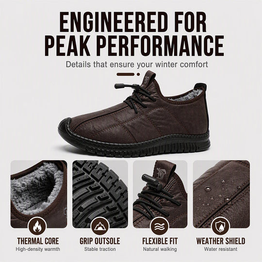 Men's Plush-Lined Non-Slip Walking Shoes