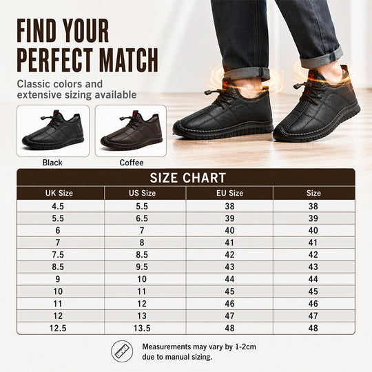 Men's Plush-Lined Non-Slip Walking Shoes