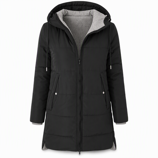 🧥Thick Cotton Warmth, Long-Line Heat❄️ Women's Hooded Padded Coat – Thick Filling & Long Drape | Fall & Winter Warmth, Slim Fit ✨