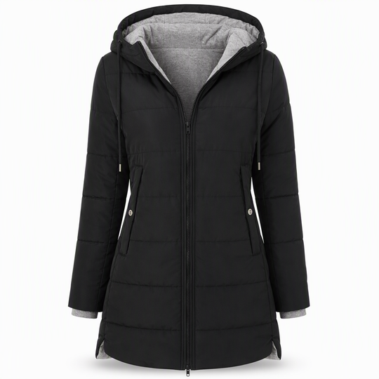 🧥Thick Cotton Warmth, Long-Line Heat❄️ Women's Hooded Padded Coat – Thick Filling & Long Drape | Fall & Winter Warmth, Slim Fit ✨