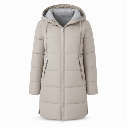 🧥Thick Cotton Warmth, Long-Line Heat❄️ Women's Hooded Padded Coat – Thick Filling & Long Drape | Fall & Winter Warmth, Slim Fit ✨