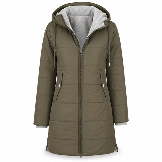🧥Thick Cotton Warmth, Long-Line Heat❄️ Women's Hooded Padded Coat – Thick Filling & Long Drape | Fall & Winter Warmth, Slim Fit ✨