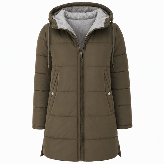 🧥Thick Cotton Warmth, Long-Line Heat❄️ Women's Hooded Padded Coat – Thick Filling & Long Drape | Fall & Winter Warmth, Slim Fit ✨
